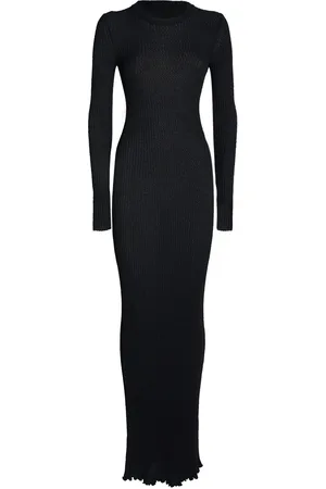 Ami Robe Longue En Viscose Bouclée