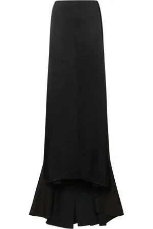 Ludovic De Saint Sernin Jupe Longue En Satin Taille Mi-haute