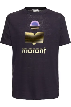 Isabel Marant T-shirt En Jersey De Lin Imprimé Logo