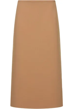 Michael Kors Jupe Midi Fendue En Laine Stretch