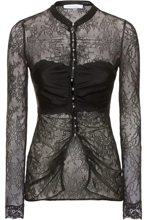 Paco rabanne Chemise À Manches Longues En Dentelle Stretch