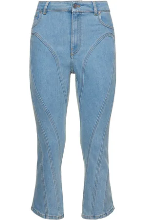 MUGLER Jean Court En Denim Stretch