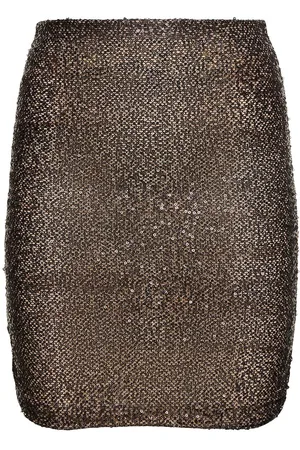 The Andamane Jupe Courte En Mesh À Sequins Livia