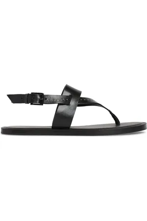 Max Mara Sandales Tongs En Cuir 10 Mm