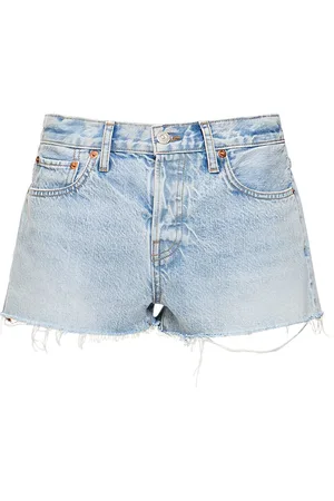RE/DONE Short En Denim Taille Mi-haute & Pam