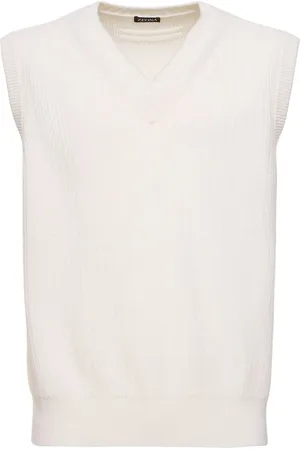 Ermenegildo Zegna Gilet En Maille De Coton Et Cachemire