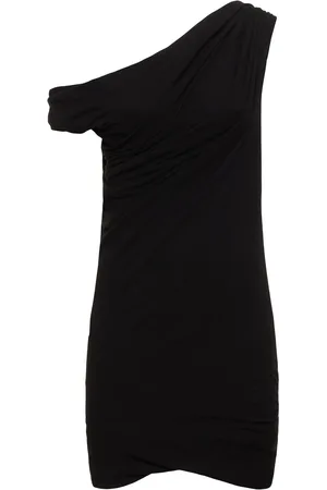 Msgm Robe Courte En Jersey De Coton Drapé