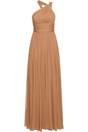 Michael Kors Robe Longue Asymétrique En Mousseline De Soie