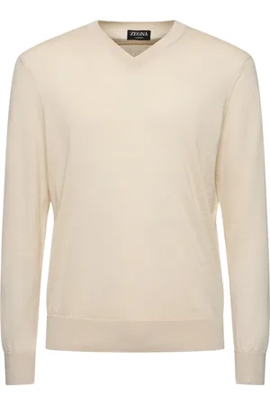 Ermenegildo Zegna Pull-over Col En V En Cachemire Et Soie