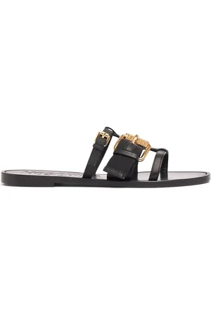 Moschino Sandales Plates En Cuir 5 Mm