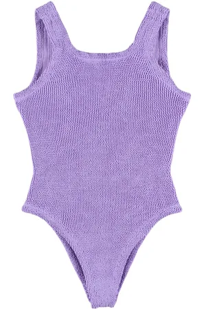 Hunza G Maillot Une Pièce En Seersucker Avec Nœud 7-12 A