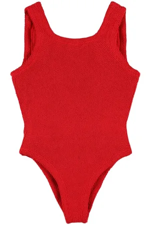 Hunza G Maillot Une Pièce En Seersucker Avec Nœud 7-12 A
