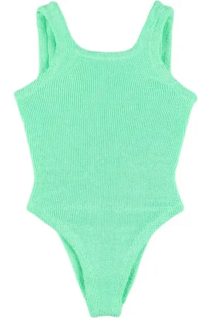 Hunza G Maillot Une Pièce En Seersucker Avec Nœud 7-12 A