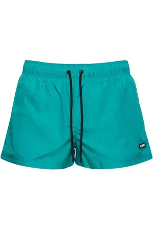 VERSACE Short De Bain En Nylon Imprimé Logo Ghost