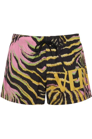 VERSACE Short De Bain En Nylon Imprimé Logo