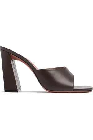 Amina Muaddi Mules En Cuir Brigitte 95 Mm