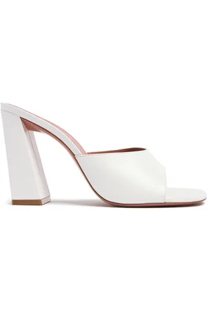 Amina Muaddi Mules En Cuir Brigitte 95 Mm