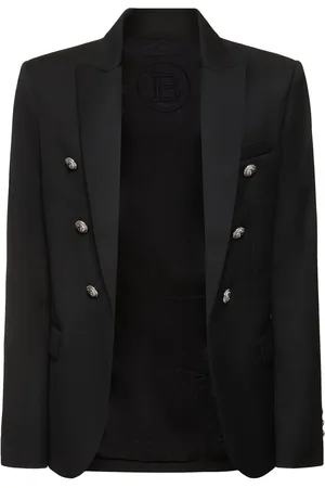 Balmain Blazer En Laine À Boutonnage Simple