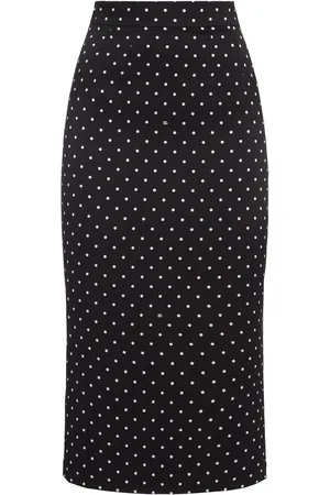 Dolce & Gabbana Jupe Mi-longue En Soie À Pois