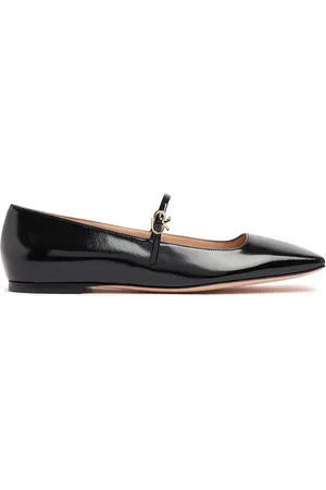 Gianvito Rossi Ballerines Plates En Cuir Verni Christina 5 Mm