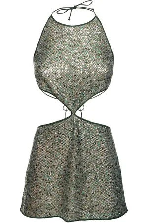 Oseree Robe Courte Ajourée Embellie