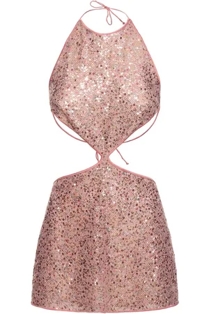 Oseree Robe Courte Ajourée Embellie