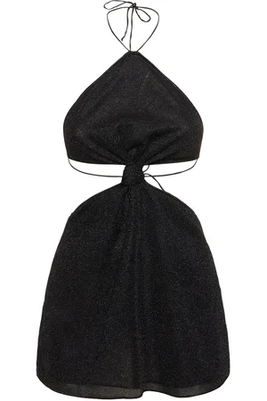 Oseree Robe Courte En Lurex À Encolure Licou Lumiere