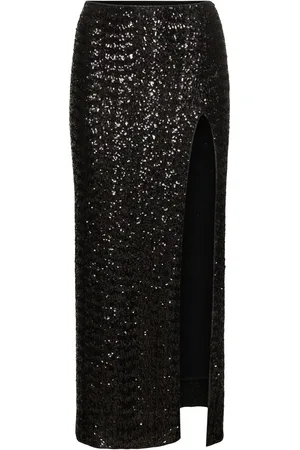 Oseree Jupe Midi Fendue À Sequins