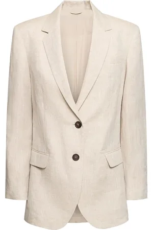 Brunello Cucinelli Veste En Lin À Boutonnage Simple