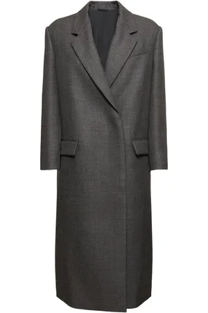 Brunello Cucinelli Manteau Midi En Laine À Boutonnage Simple