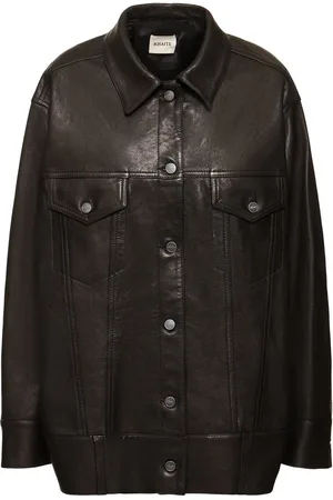 Khaite Veste En Cuir D’agneau Grizzo