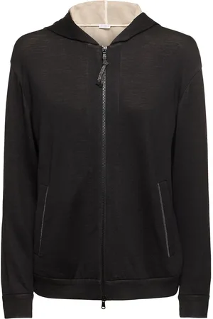 Brunello Cucinelli Sweat-shirt En Jersey De Coton Mélangé À Capuche