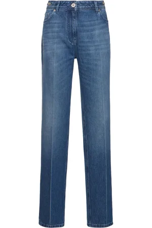 VERSACE Jean Droit Délavé Taille Haute
