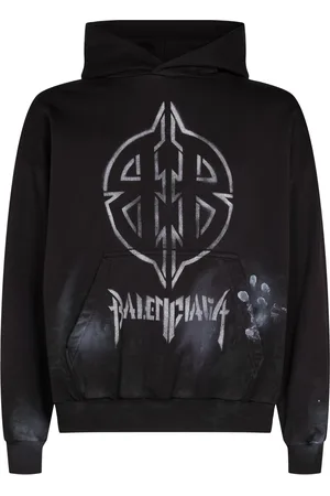 Balenciaga Sweat En Coton Vintage À Capuche Metal Bb