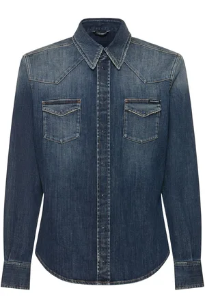 Dolce & Gabbana Chemise En Denim Stretch Délavé