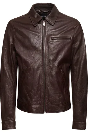 Dolce & Gabbana Veste Zippée En Cuir Lisse
