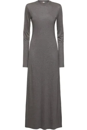 Totême Robe Longue Oversize En Jersey Technique