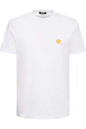 VERSACE T-shirt En Jersey De Coton À Logo