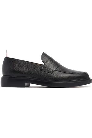 Thom Browne Mocassins En Cuir Grainé Pebble