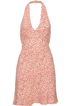 Reformation Robe Courte En Viscose Imprimée Delanie