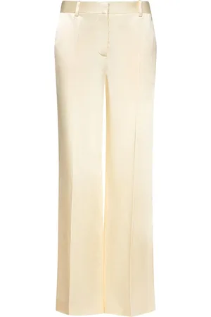 The Row Pantalon Évasé En Satin Taille Mi-haute Encore