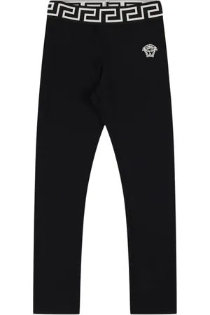 VERSACE Legging En Jersey De Coton À Logo