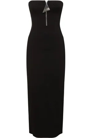 The Attico Robe Mi-longue Zippée Sans Bretelles