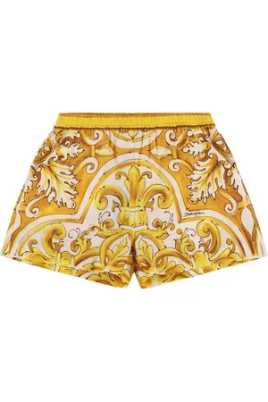 Dolce & Gabbana Short En Coton Imprimé Maiolica