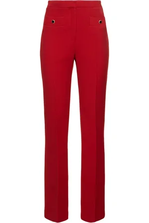 Alessandra Rich Pantalon Taille Haute En Laine