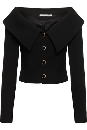 Alessandra Rich Cardigan En Laine À Col Bardot