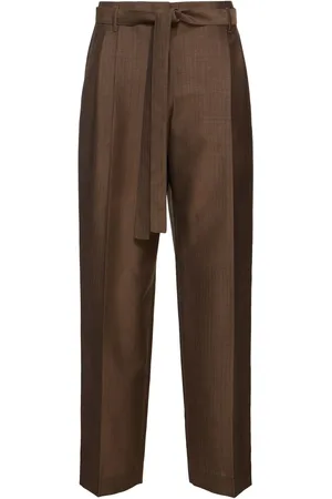 The Row Pantalon Ample En Mohair Et Laine Lonan