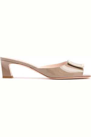 Roger Vivier Mules En Cuir Verni Trompette 45 Mm