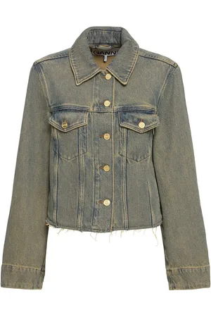 Ganni Veste En Denim De Coton Épais