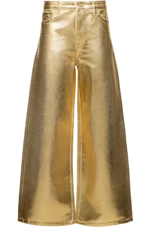 Ganni Jean Ample En Denim De Coton Foil